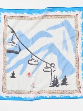 NWT ANTHROPOLOGIE MAEVE PRINTED BANDANA SCARF NOVELTY PRINT COTTON